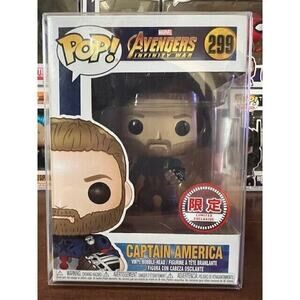 Funko Pop! Captain America #299 Japan Asia Exclusive Hot Toys, Toy Sapiens RARE!